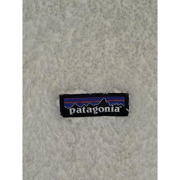 Patagonia Women's Ivory Sherpa Fleece 1/4 Zip Pullover Size Medium 2205 - Picture 10 of 14